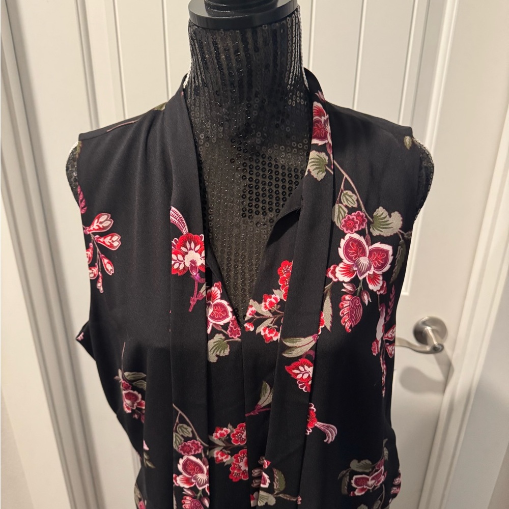 Floral Sleeveless Dress Ann Taylor factory women’s dress. Size 16 #89 - Picture 3 of 7